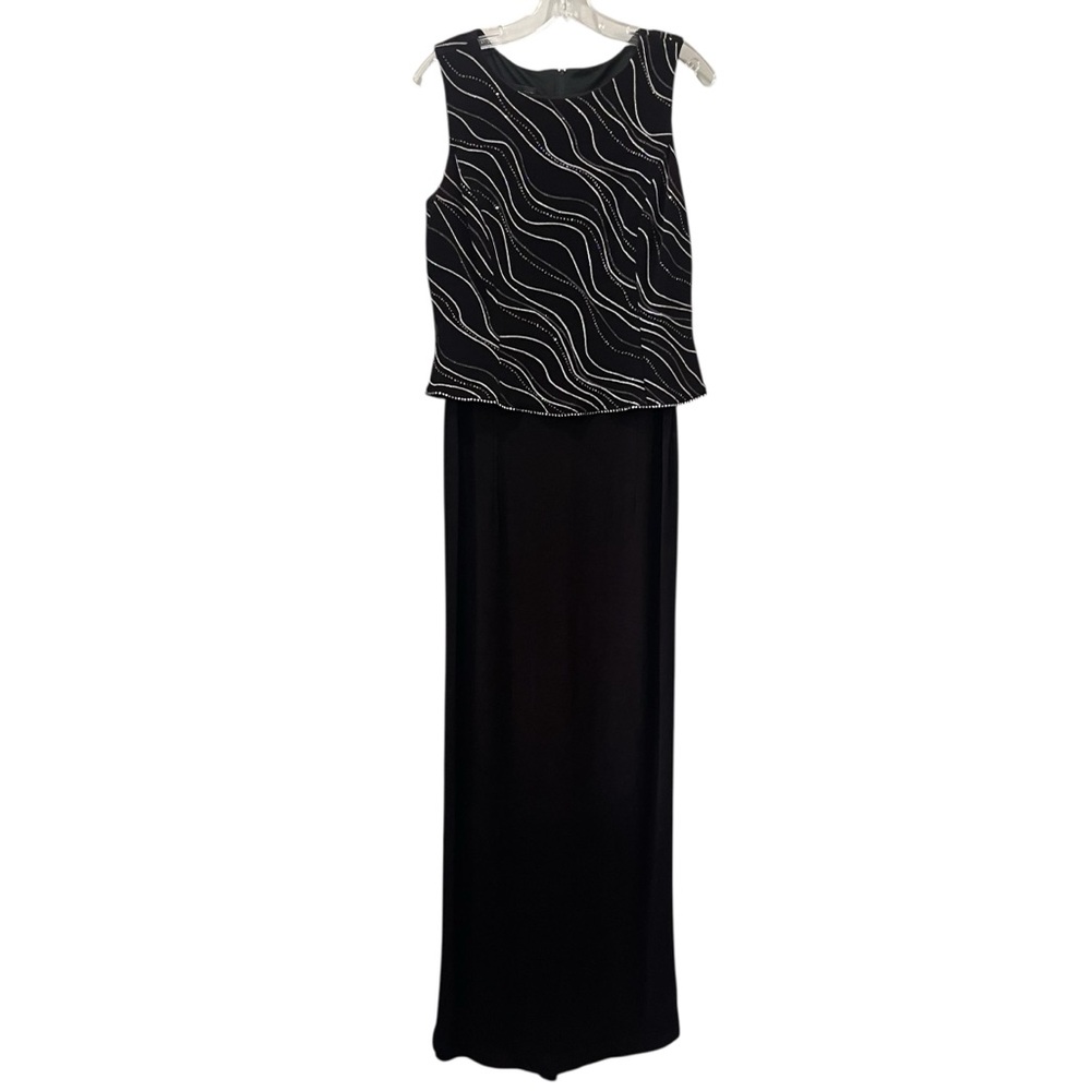 Vtg Y2K Scott McClintock Dress Millennium 2000 Formal Evening Gown Rhinestone 14
